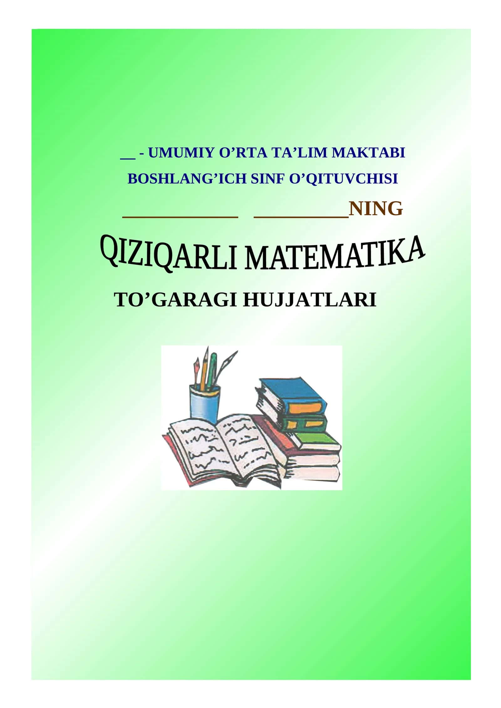 MATEMATIKA to'garagi 1-SINF