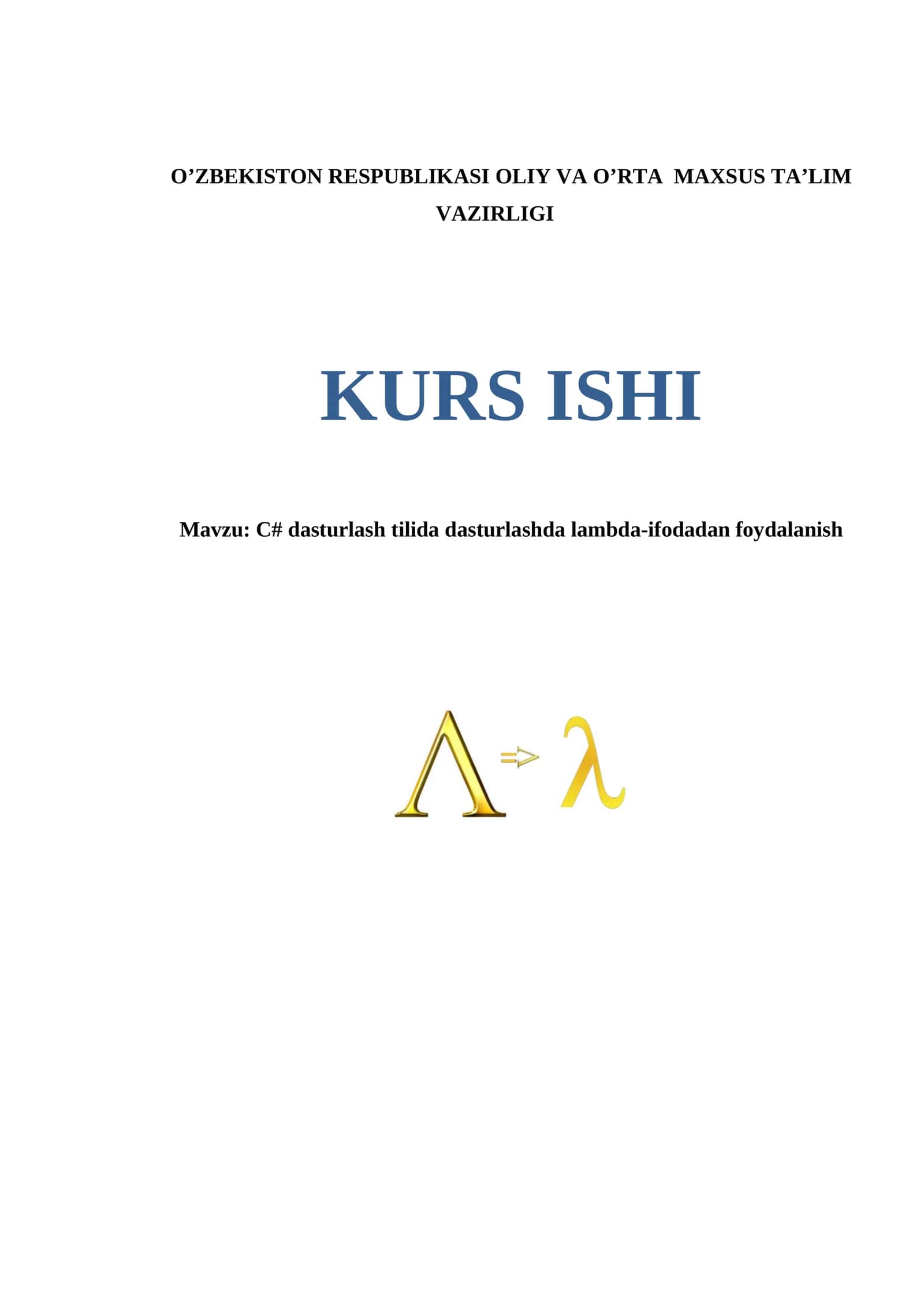 C# dasturlash tilida dasturlashda lambda-ifodadan foydalanish