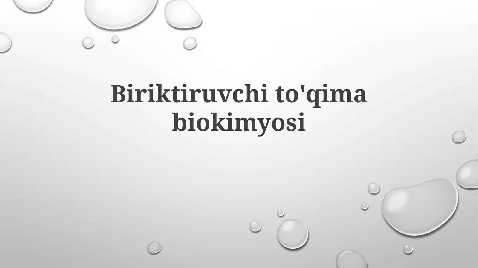 Biriktiruvchi to'qima biokimyosi