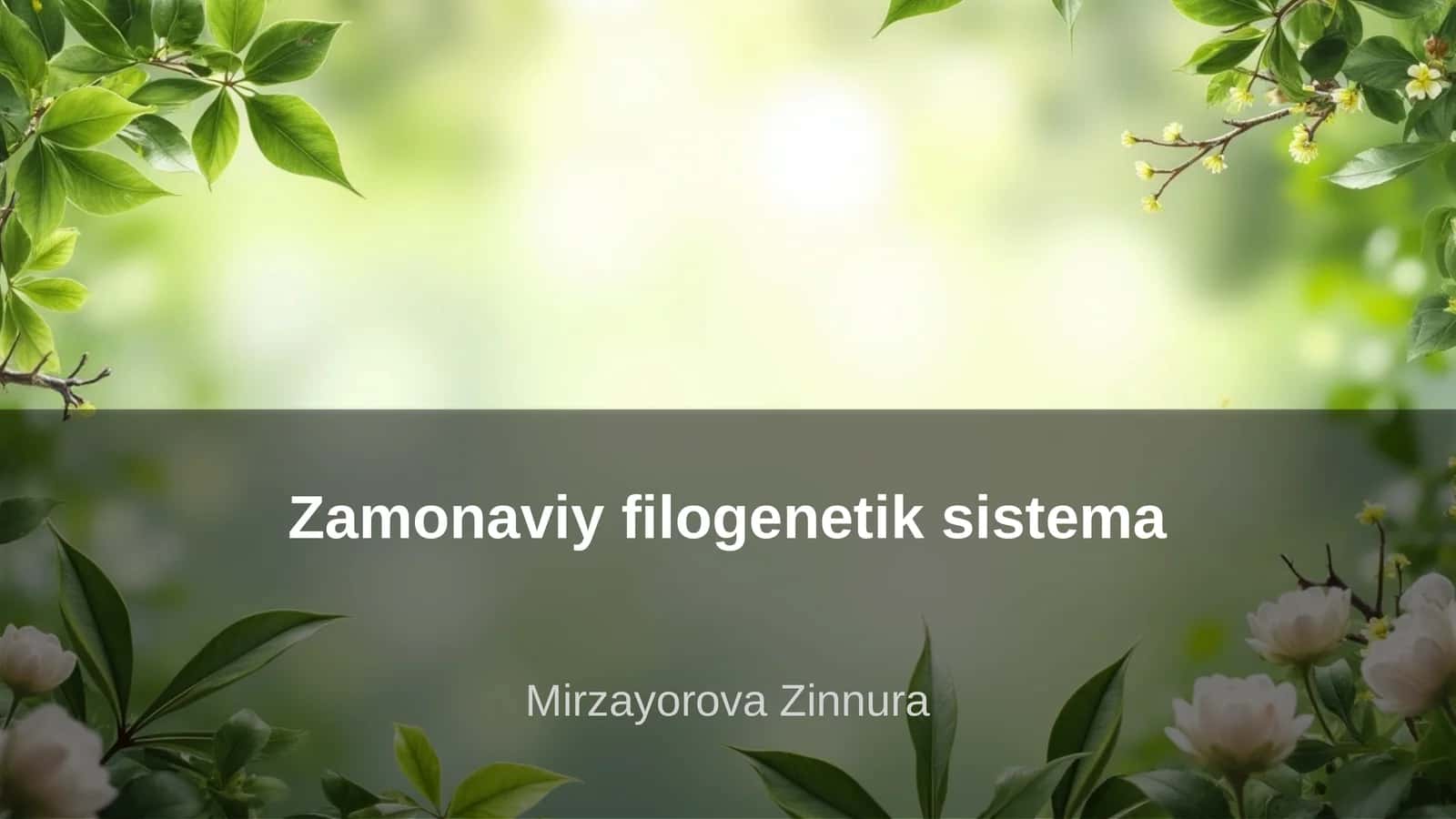 Zamonaviy filogenetik sistema