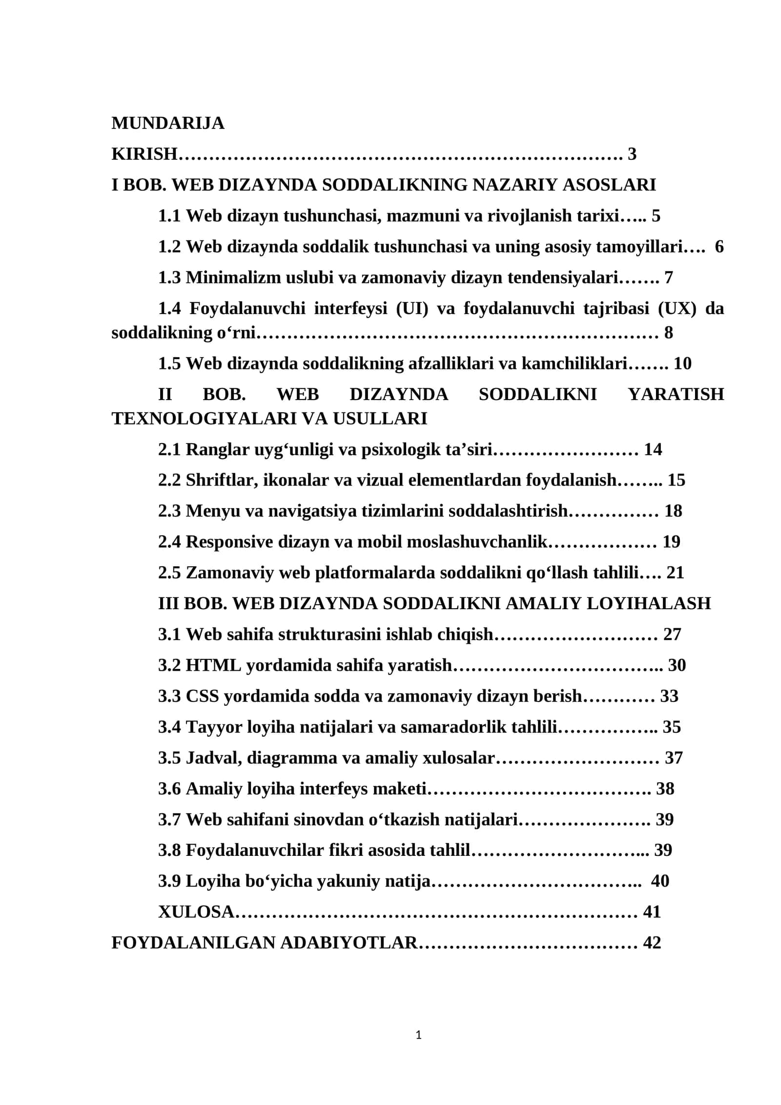 WEB DIZAYNDA SODDALIKNING NAZARIY ASOSLARI VA AMALIY LOYIHALASH