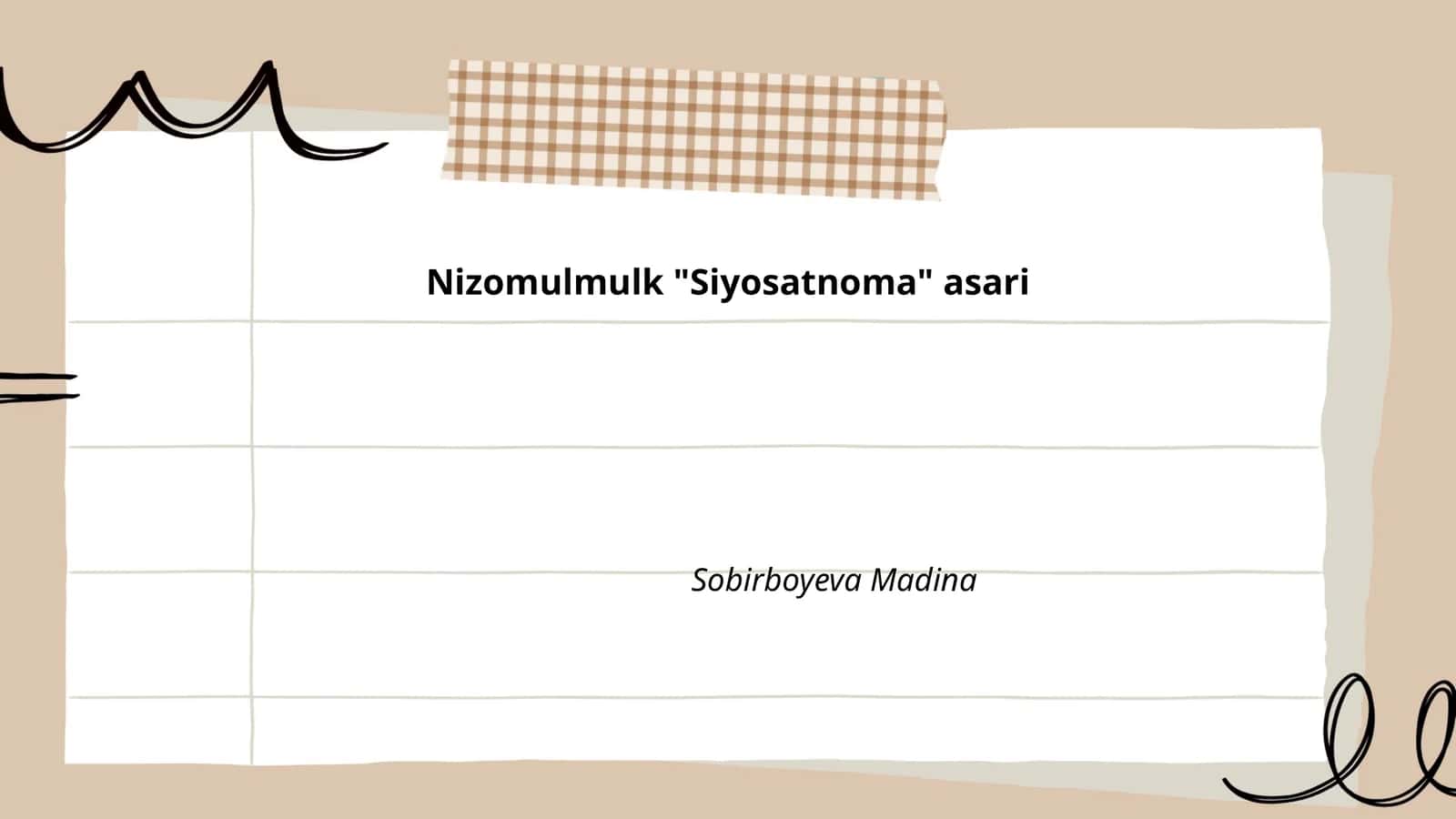 Nizomulmulk "Siyosatnoma" asari