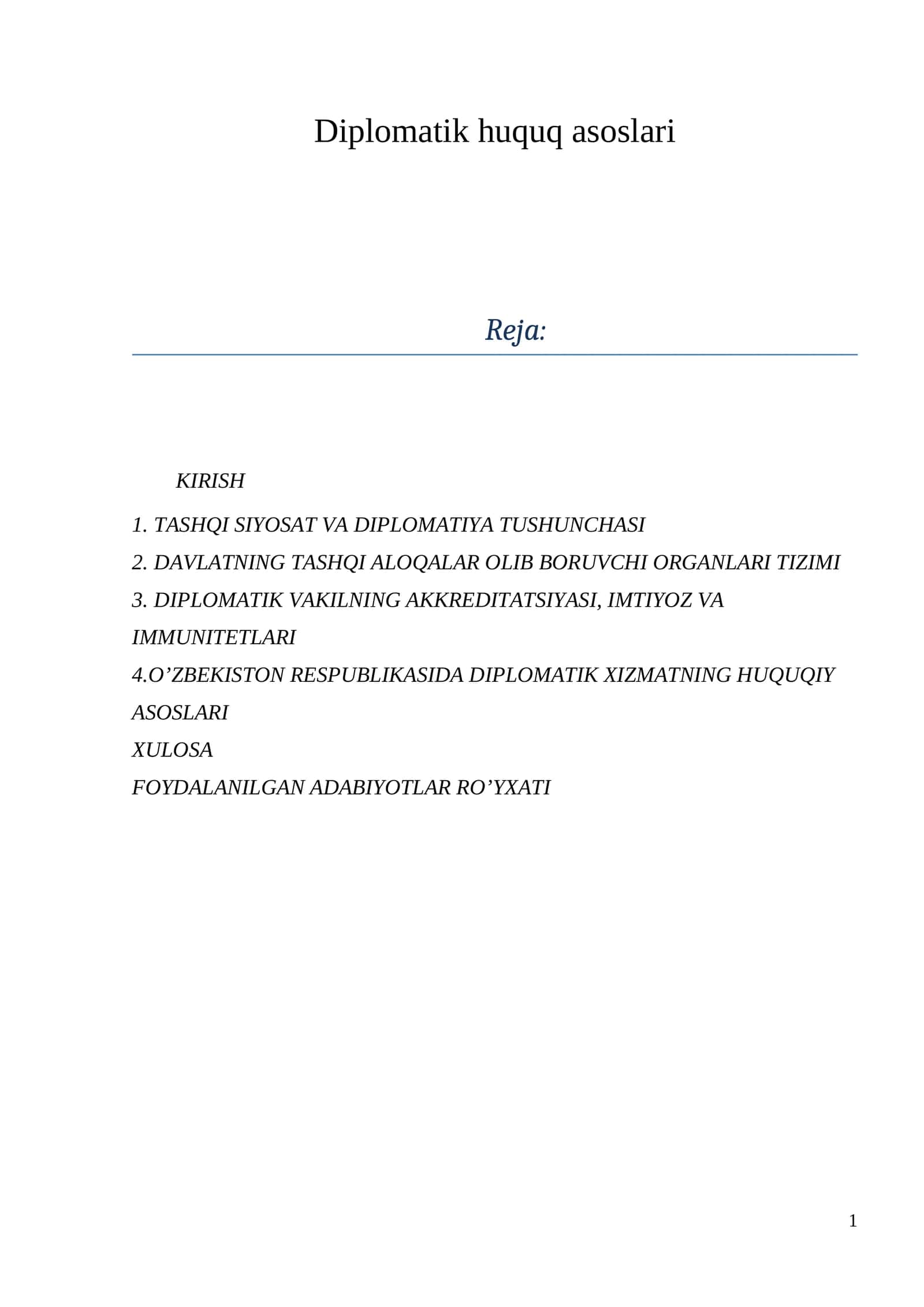Diplomatik huquq asoslari