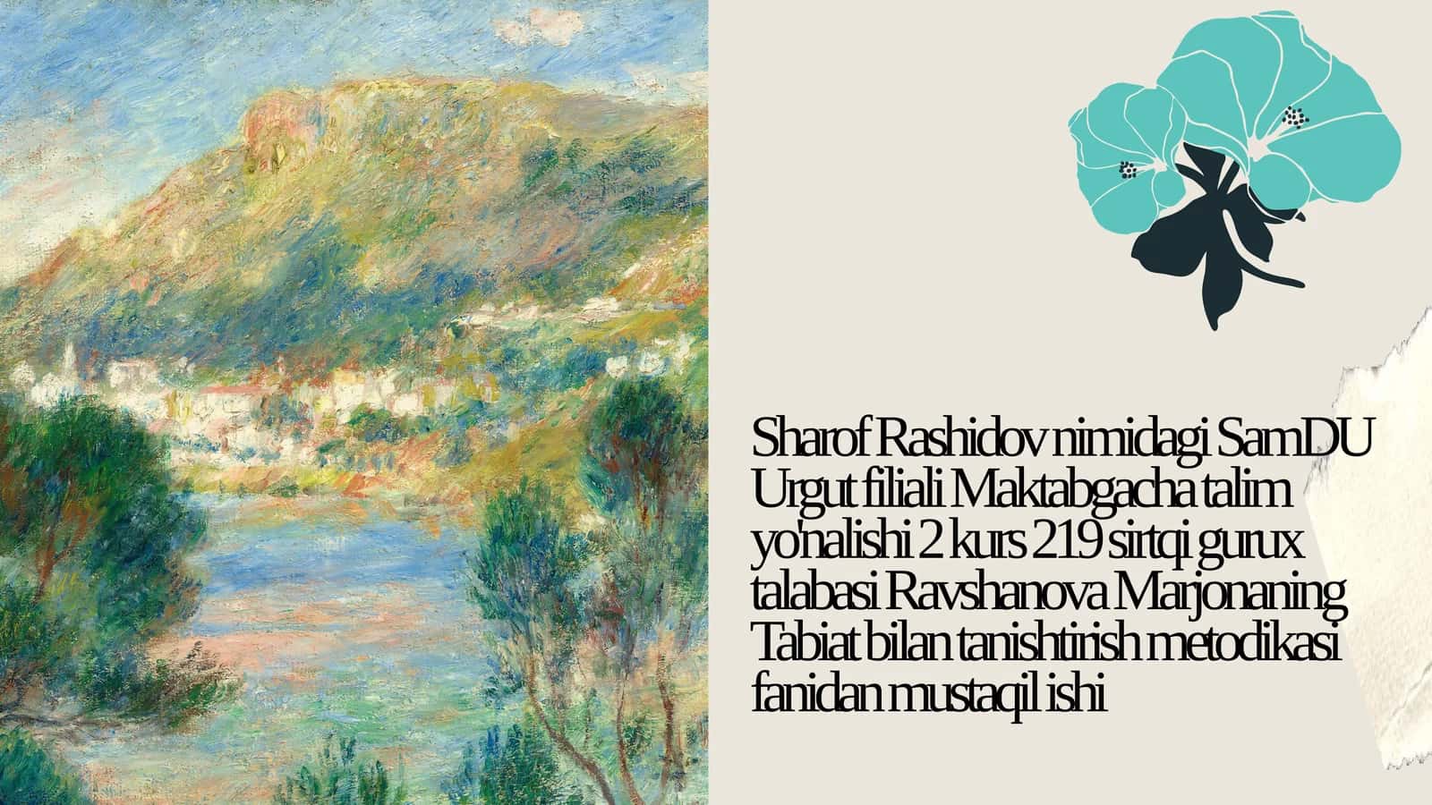 Tabiatga ekskursiya maktabgacha yoshdagi bolalar tarbiyasida