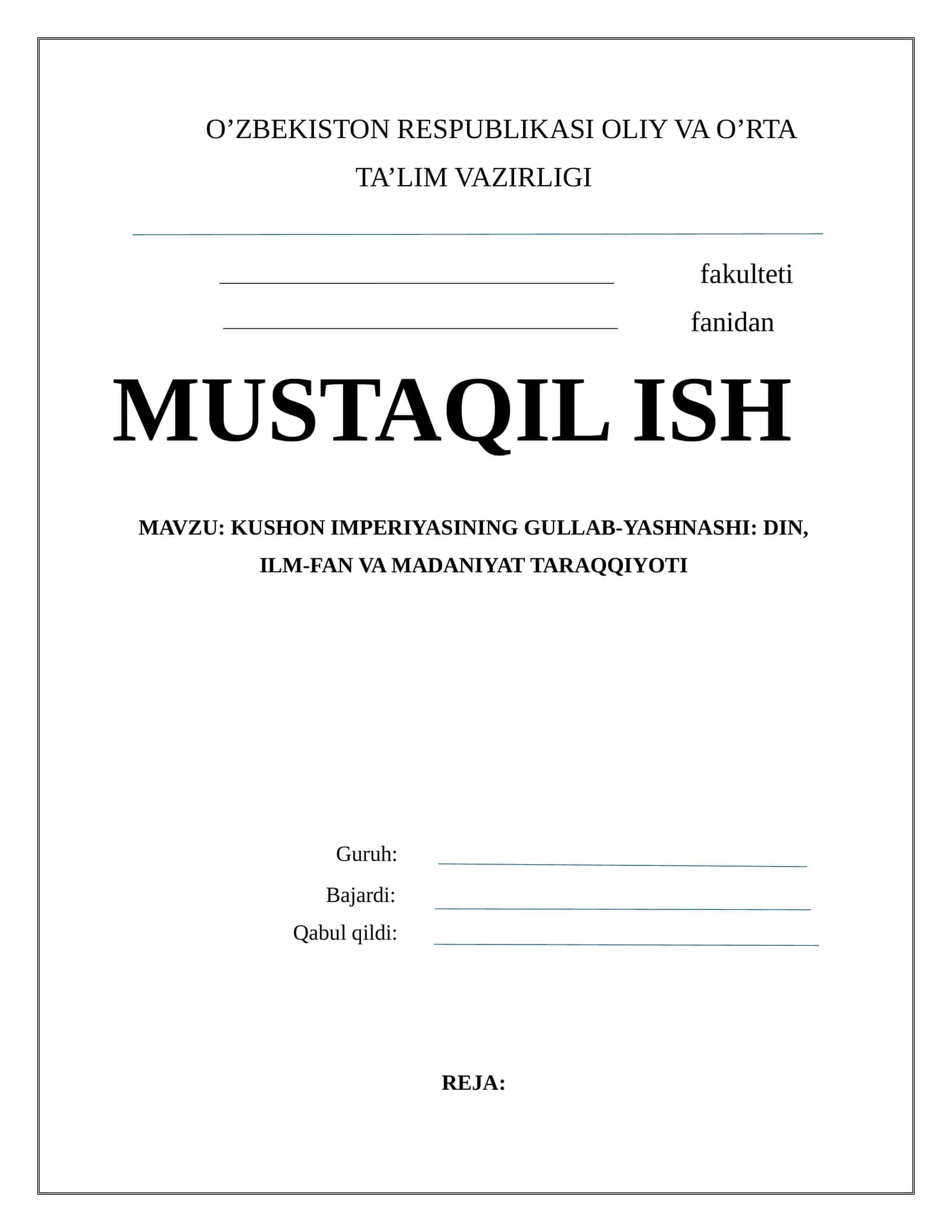 KUSHON IMPERIYASINING GULLAB-YASHNASHI: DIN, ILM-FAN VA MADANIYAT TARAQQIYOTI