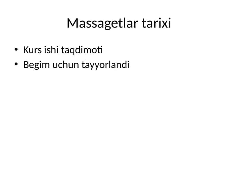 Massagetlar tarixi