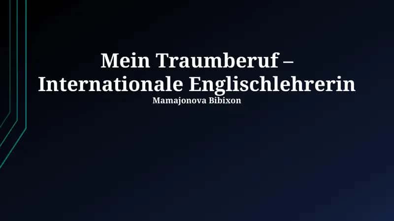 Internationale Englischlehrerin