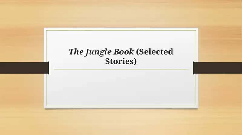 The Jungle Book(Selected Stories)