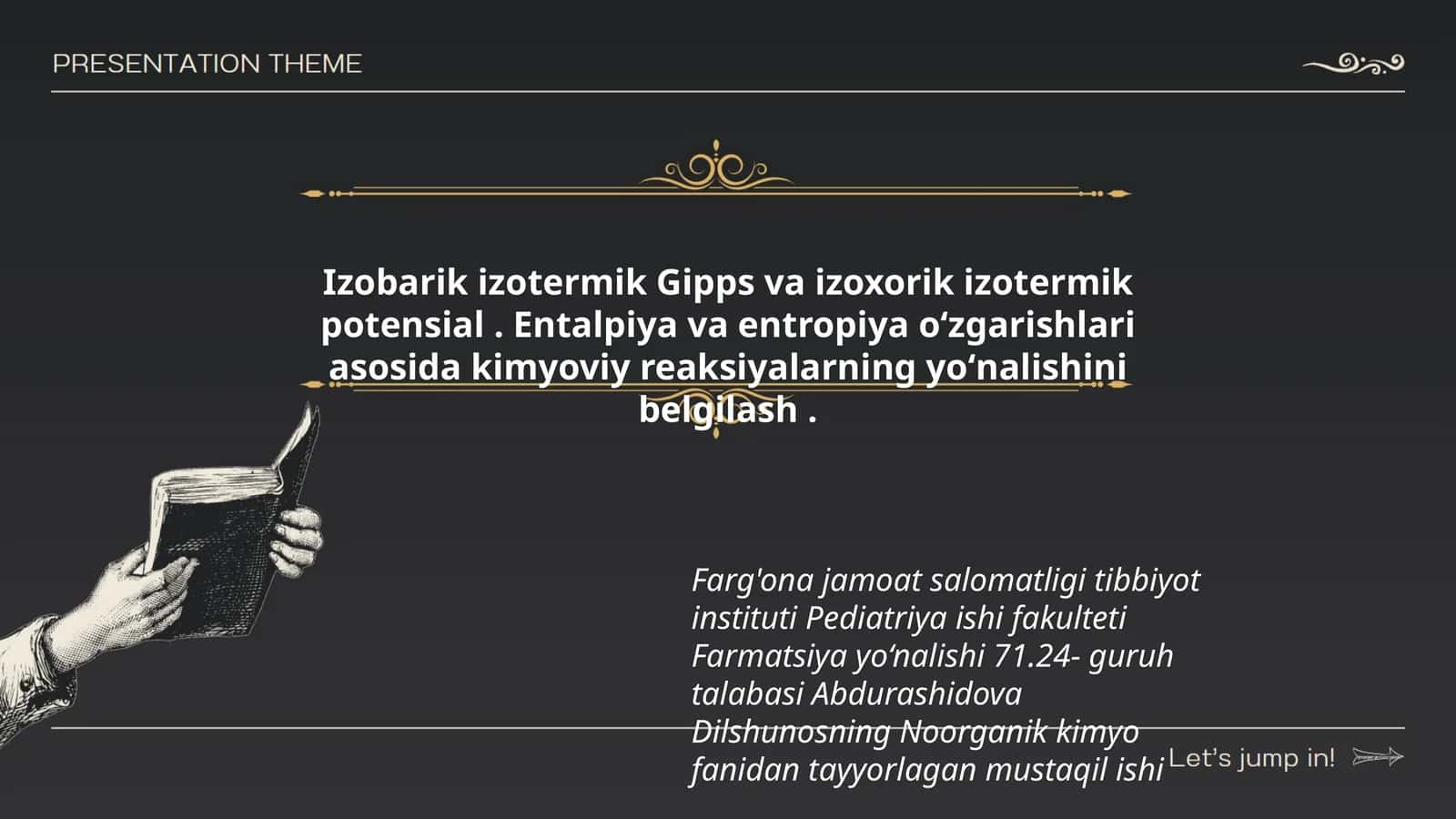 Noorganik kimyo fanidan tayyorlagan mustaqil ish