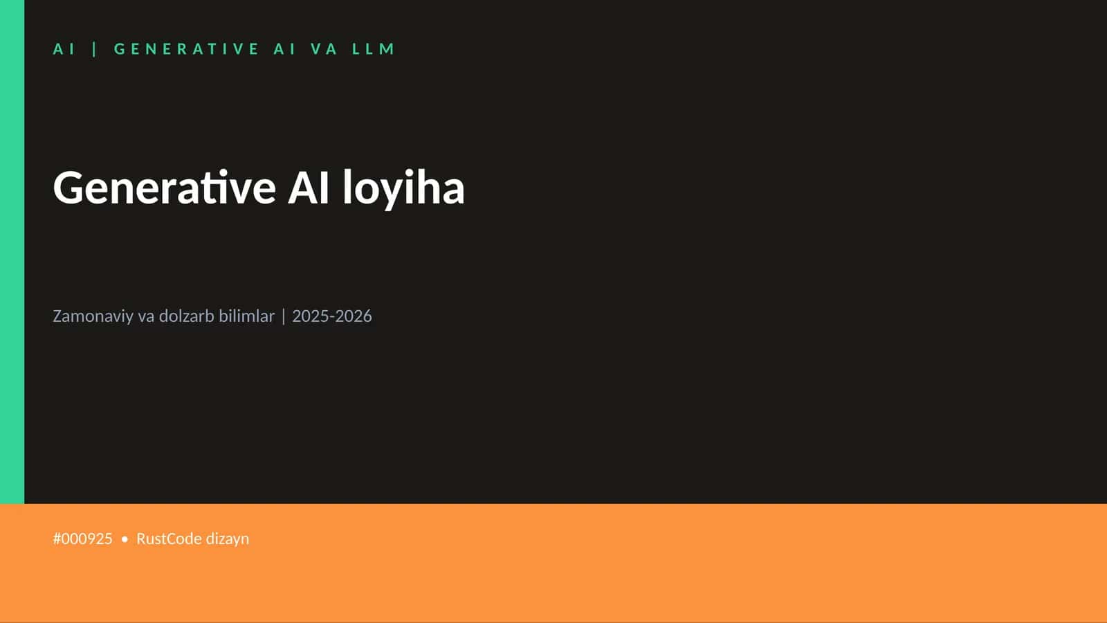 Generative AI loyiha
