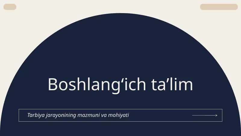 Boshlang‘ich ta’lim