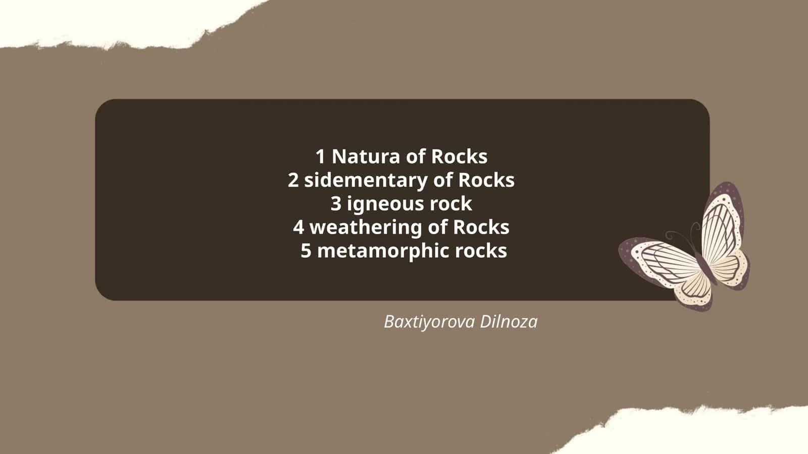 Formation Processes of Rocks