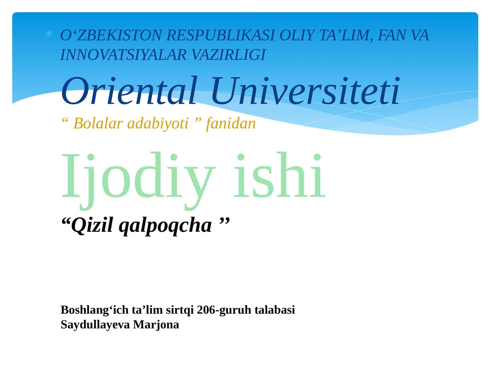 Qizilqalpoqcha