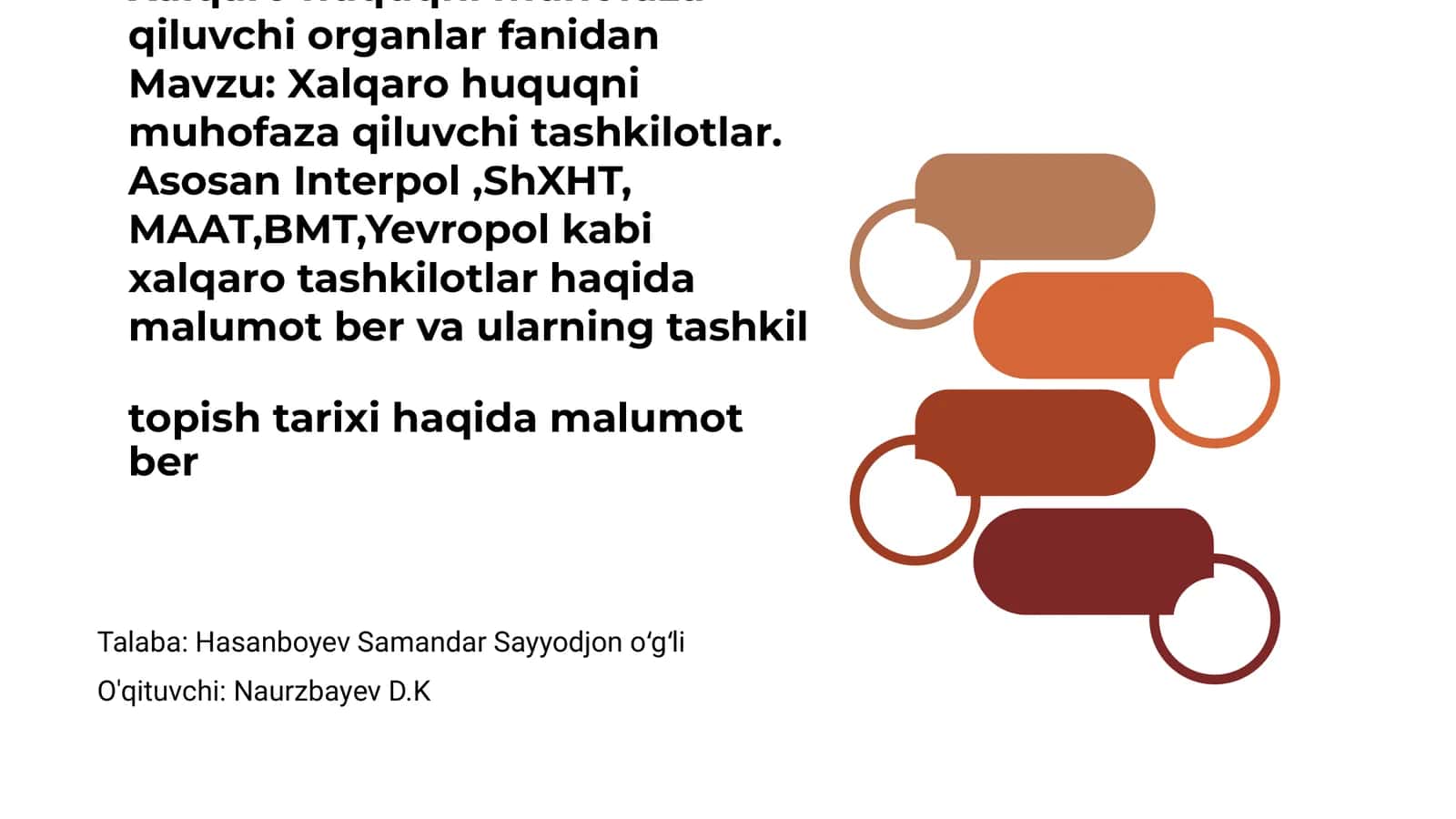Xalqaro huquqni muhofaza qiluvchi tashkilotlar