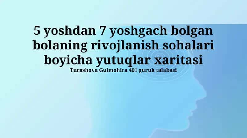 Rivojlanish bosqichlari tekshiruv varaqasi