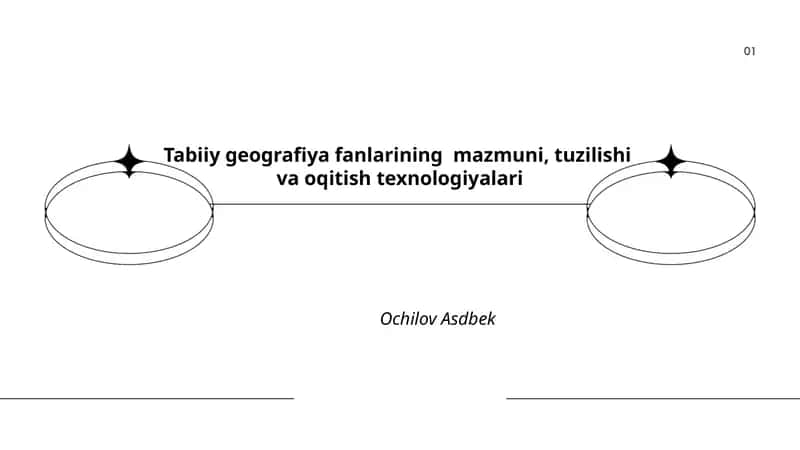 Tabiiy geografiya fanlarining mazmuni, tuzilishi va oqitish texnologiyalari
