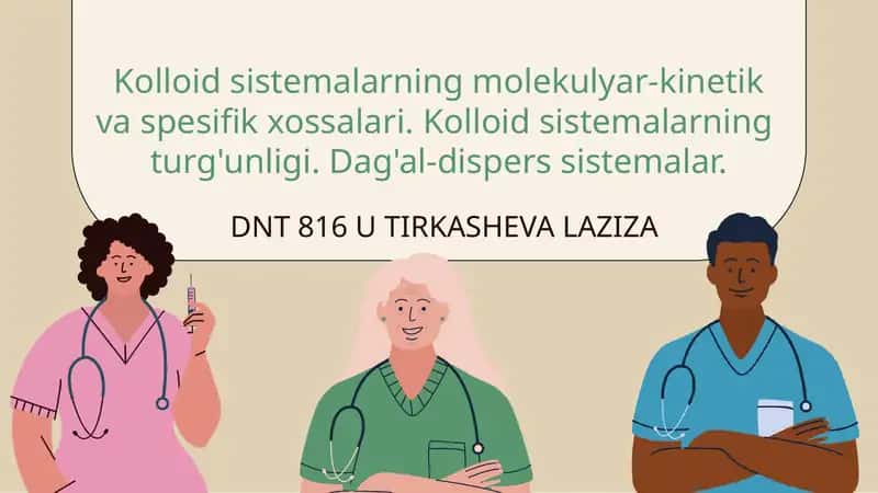 Kolloid Sistemalarda Molekulyar-Kinetik Jarayonlar