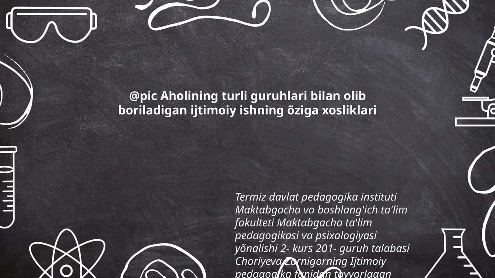Ijtimoiy pedagogika fanidan mustaqil ish