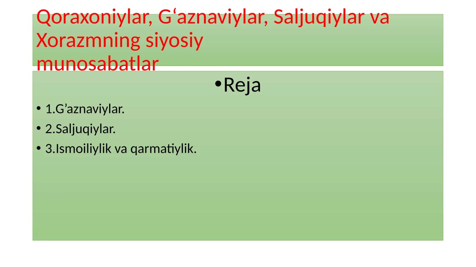Qoraxoniylar, G'aznaviylar, Saljuqiylar va Xorazmning siyosiymunosabatlar