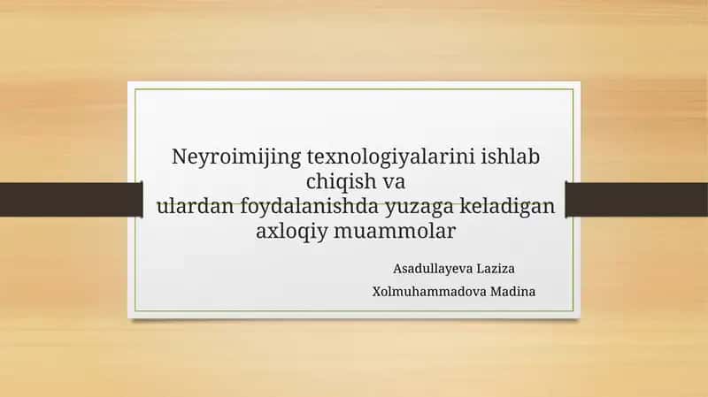 Neyroimijing texnologiyalari