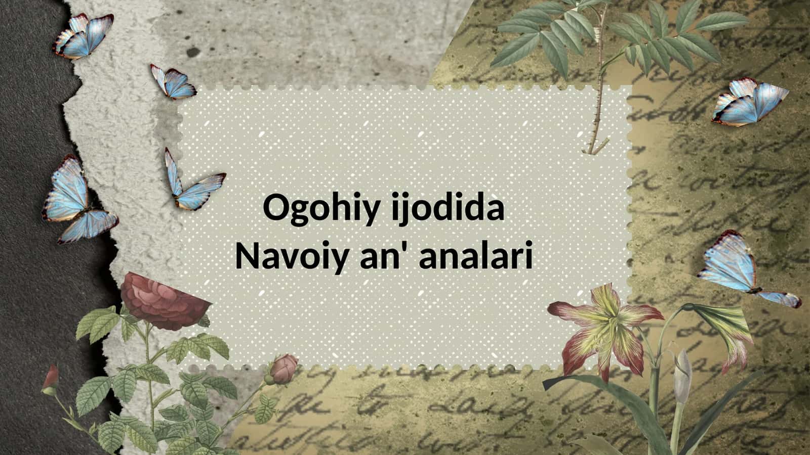 Ogohiy ijodida Navoiyan'analari