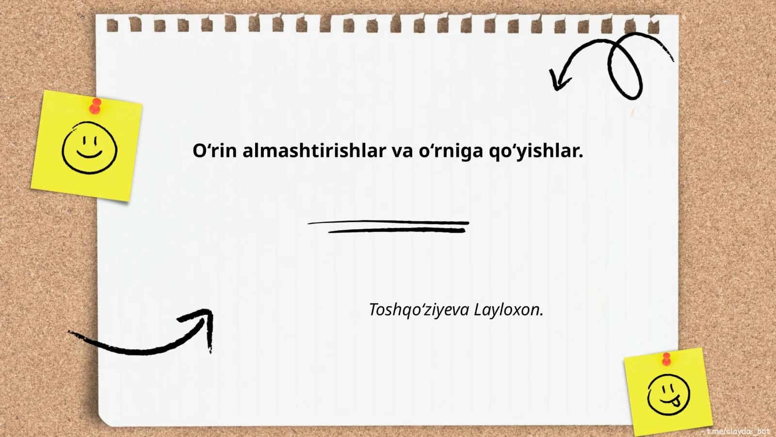 O'rin almashtirishlar (permutatsiyalar)