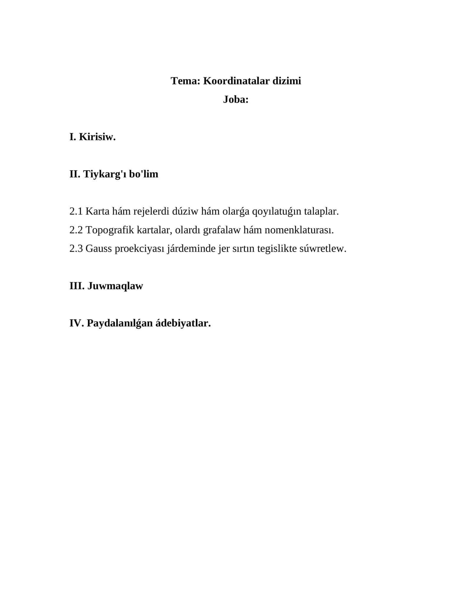 Koordinatalar dizimi