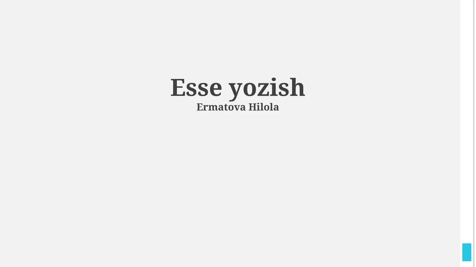 Esse yozish