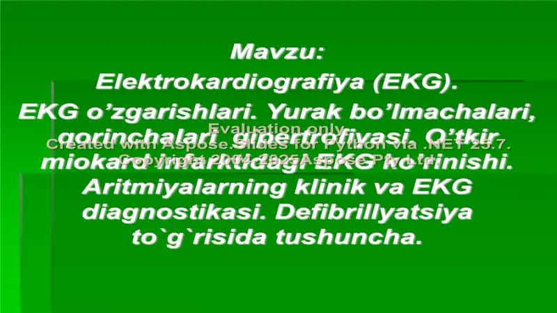 Elektrokardiografiya (EKG)