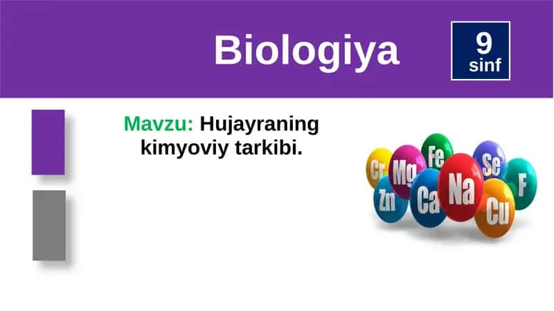 Hujayraning kimyoviy tarkibi