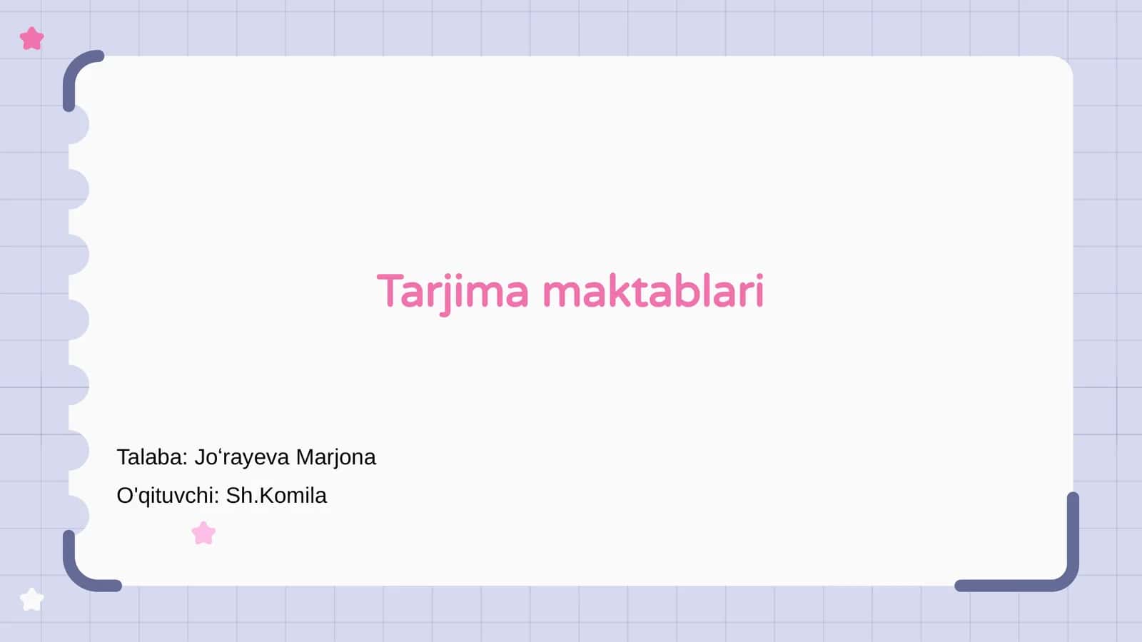 Tarjima maktablari