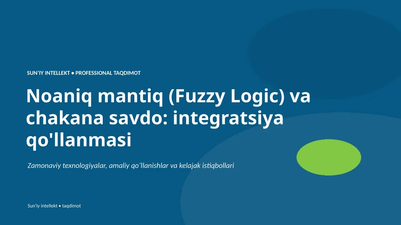 Noaniq mantiq (Fuzzy Logic) va chakana savdo: integratsiya qo'llanmasi