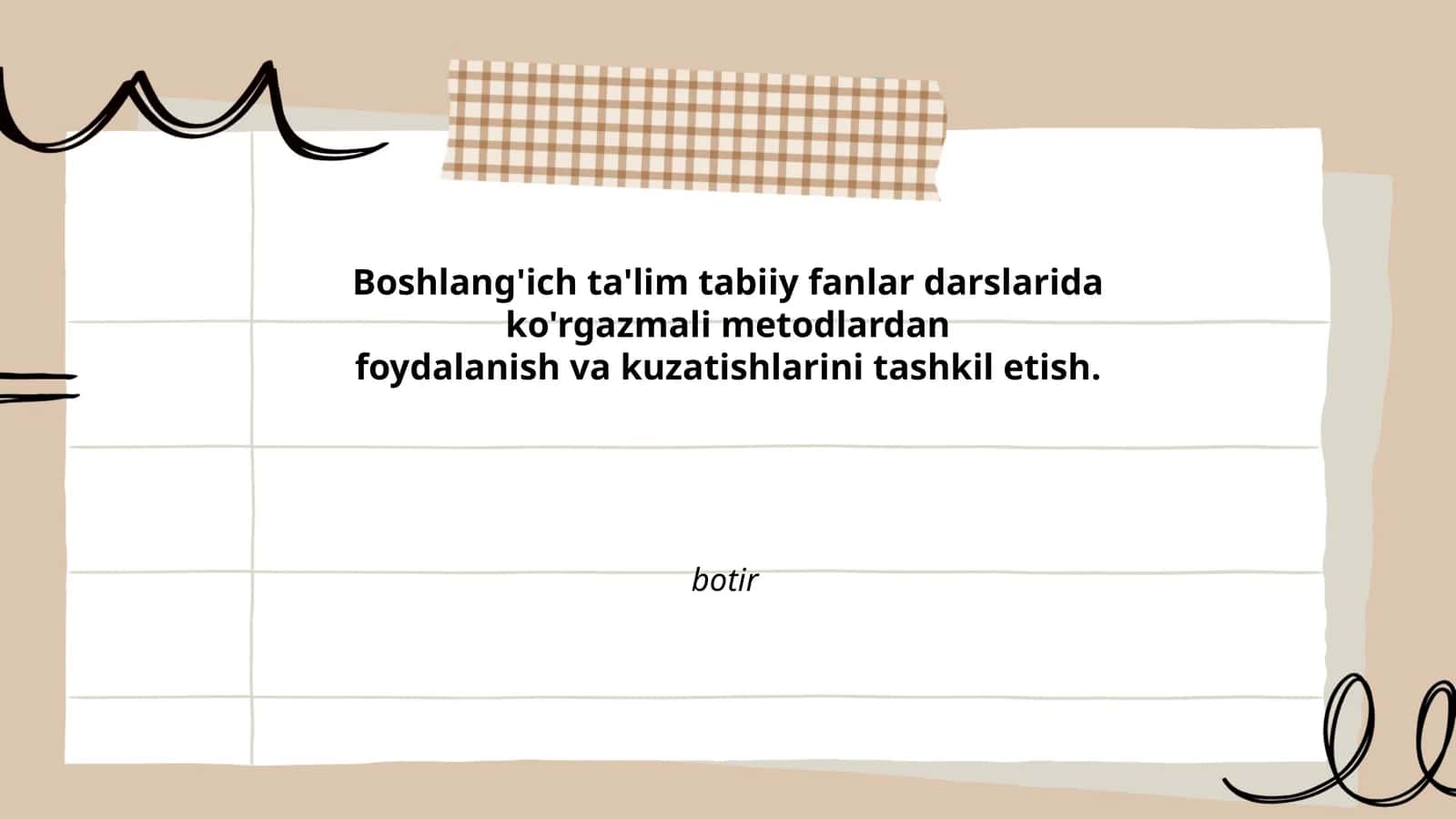 Boshlang'ich ta'limda ko'rgazmali metodlar