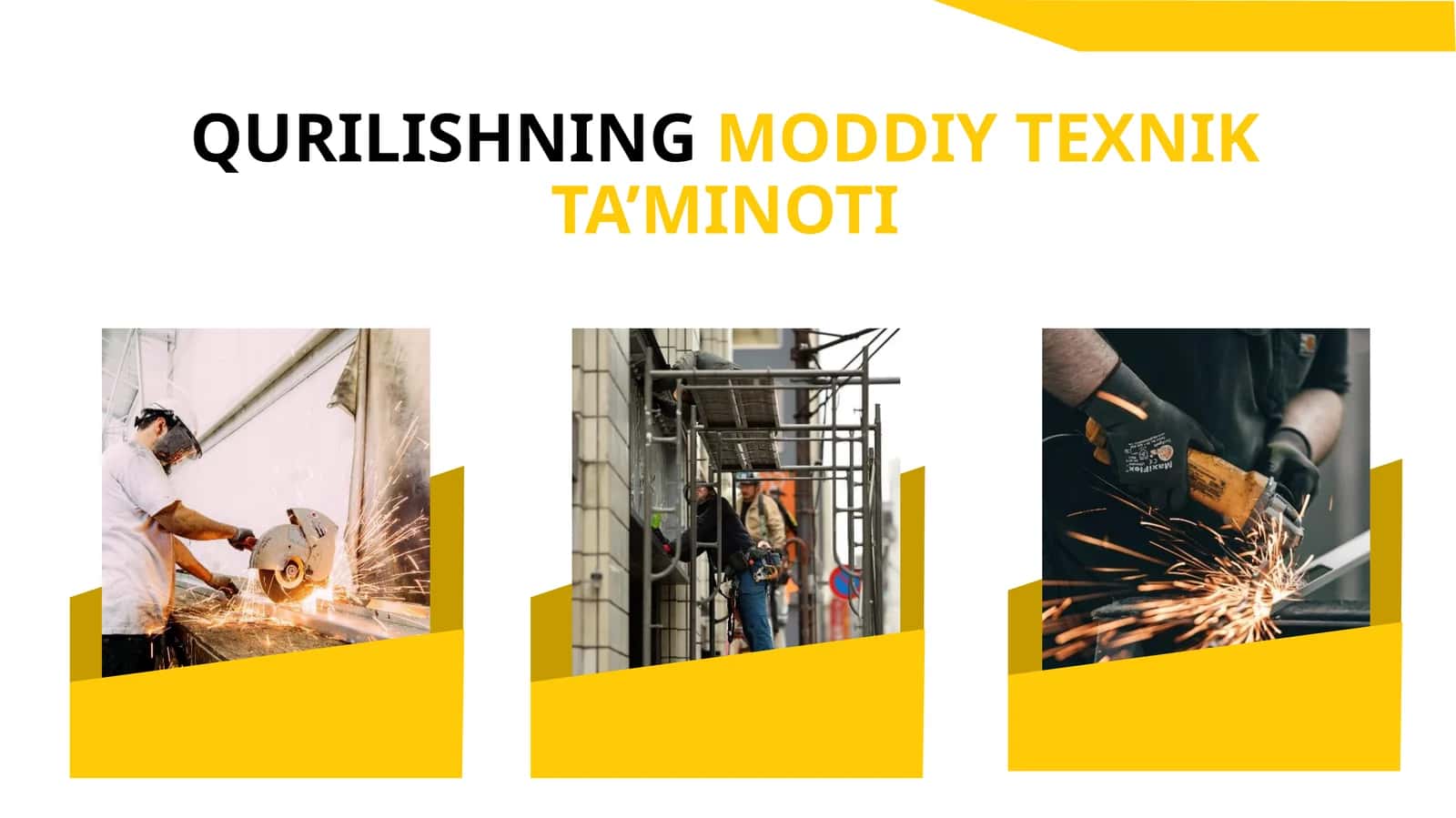 QURILISHNING MODDIY TEXNIK TA’MINOTI