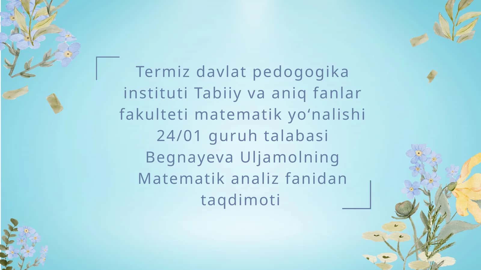 Toʻplamlar va ularning ustida amallar sanoqli toʻplmalar.Ekvivalent toʻplamlar. Akslantirish va ularning turlari. Teskari akslantirish