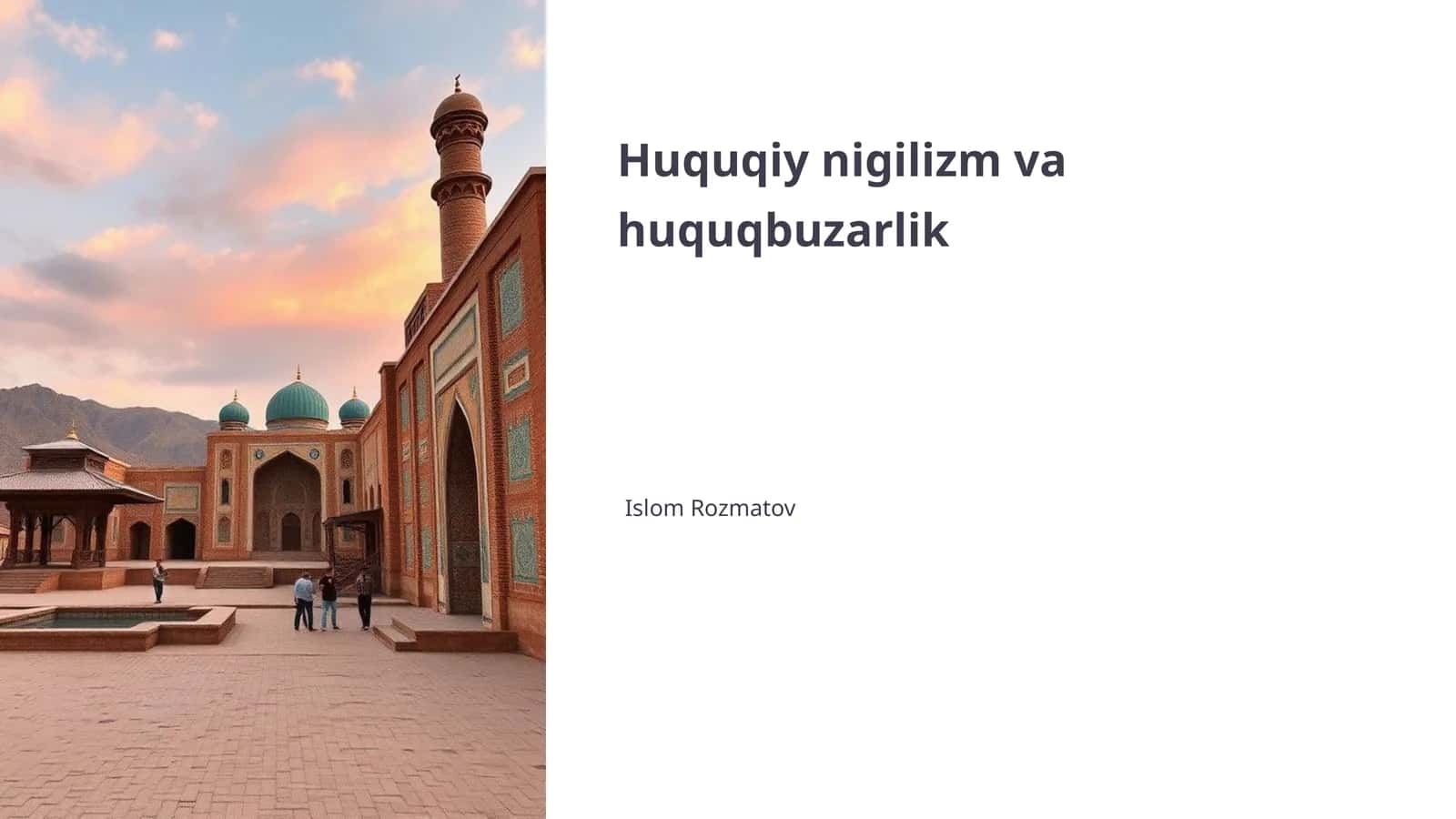 Huquqiy nigilizm va huquqbuzarlik