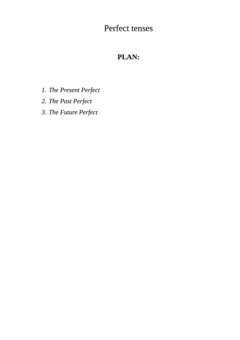 Present Perfect