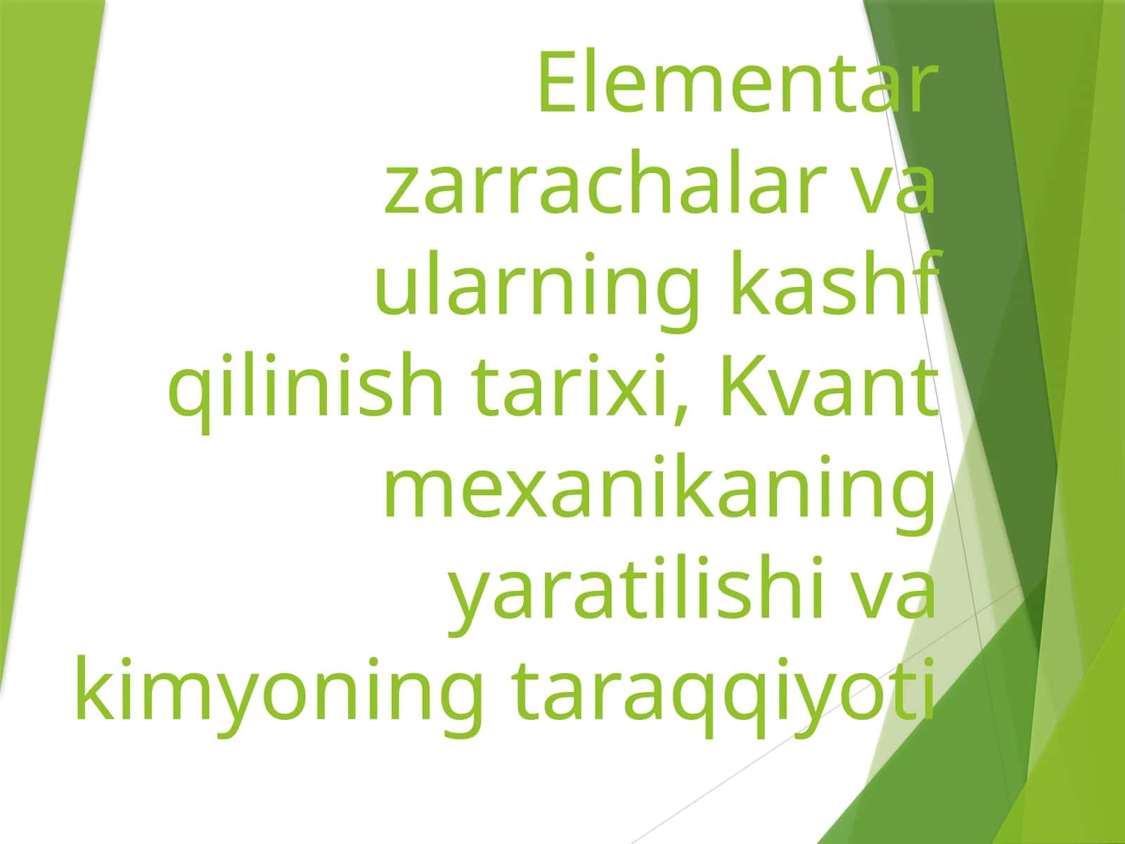 Elementar zarrachalar va ularning kashf qilinish tarixi, Kvant mexanikaning yaratilishi va kimyoning taraqqiyoti