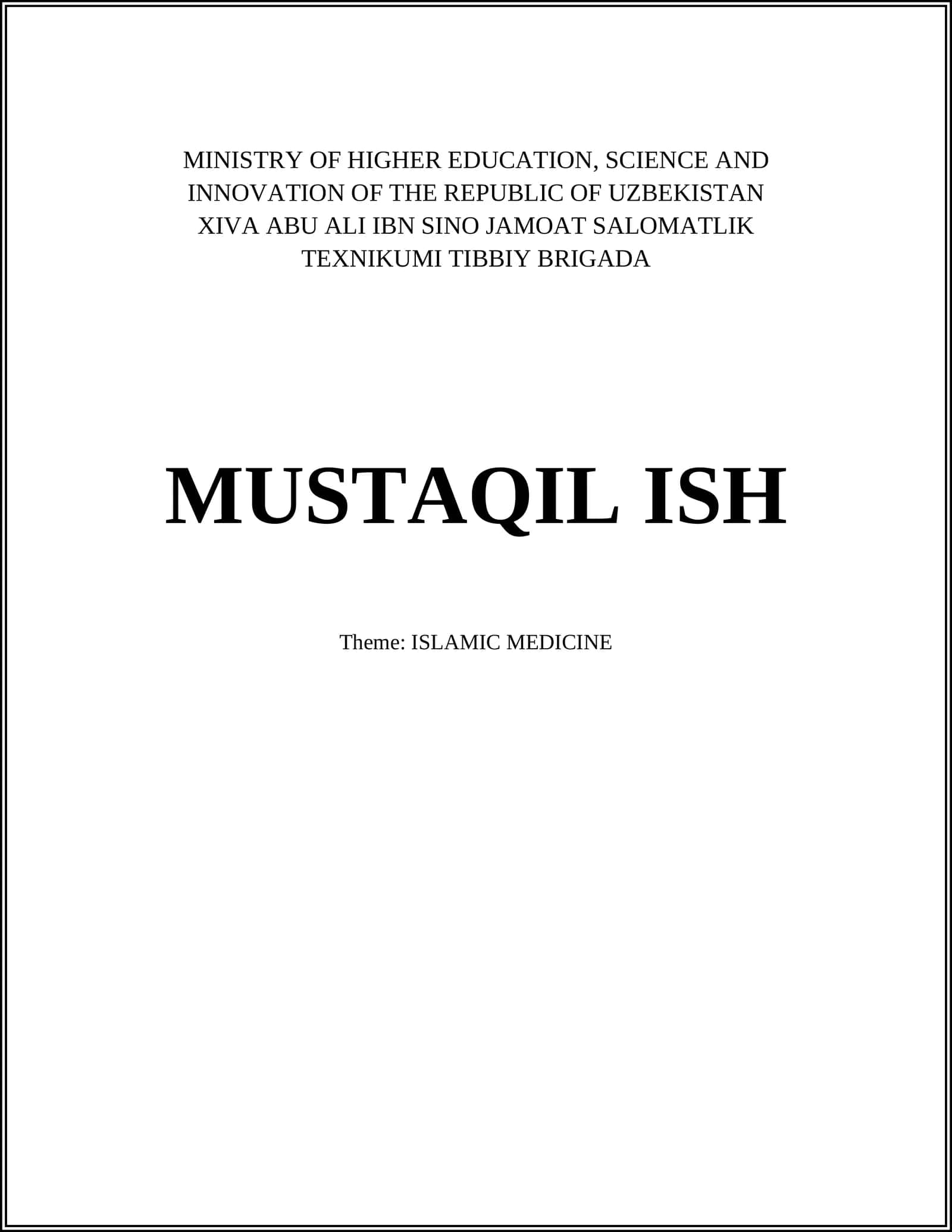 Prophetic Medicine (Tibb an-Nabawi)