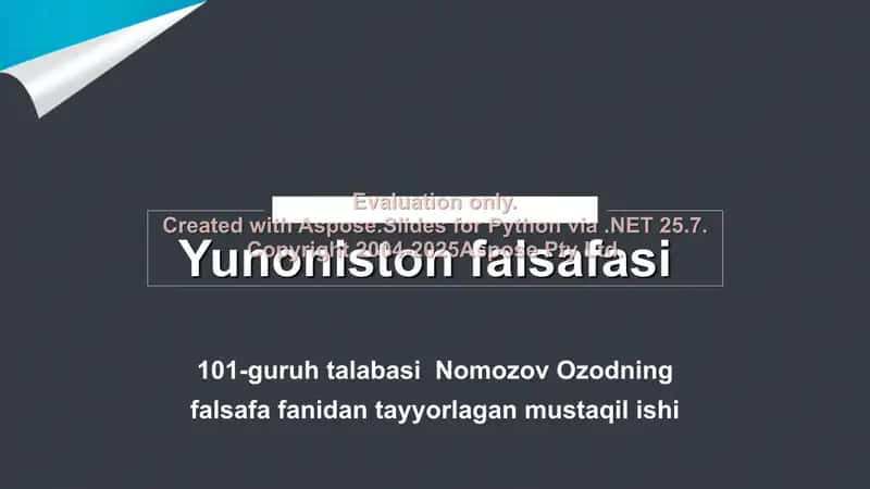 Yunoniston falsafasi