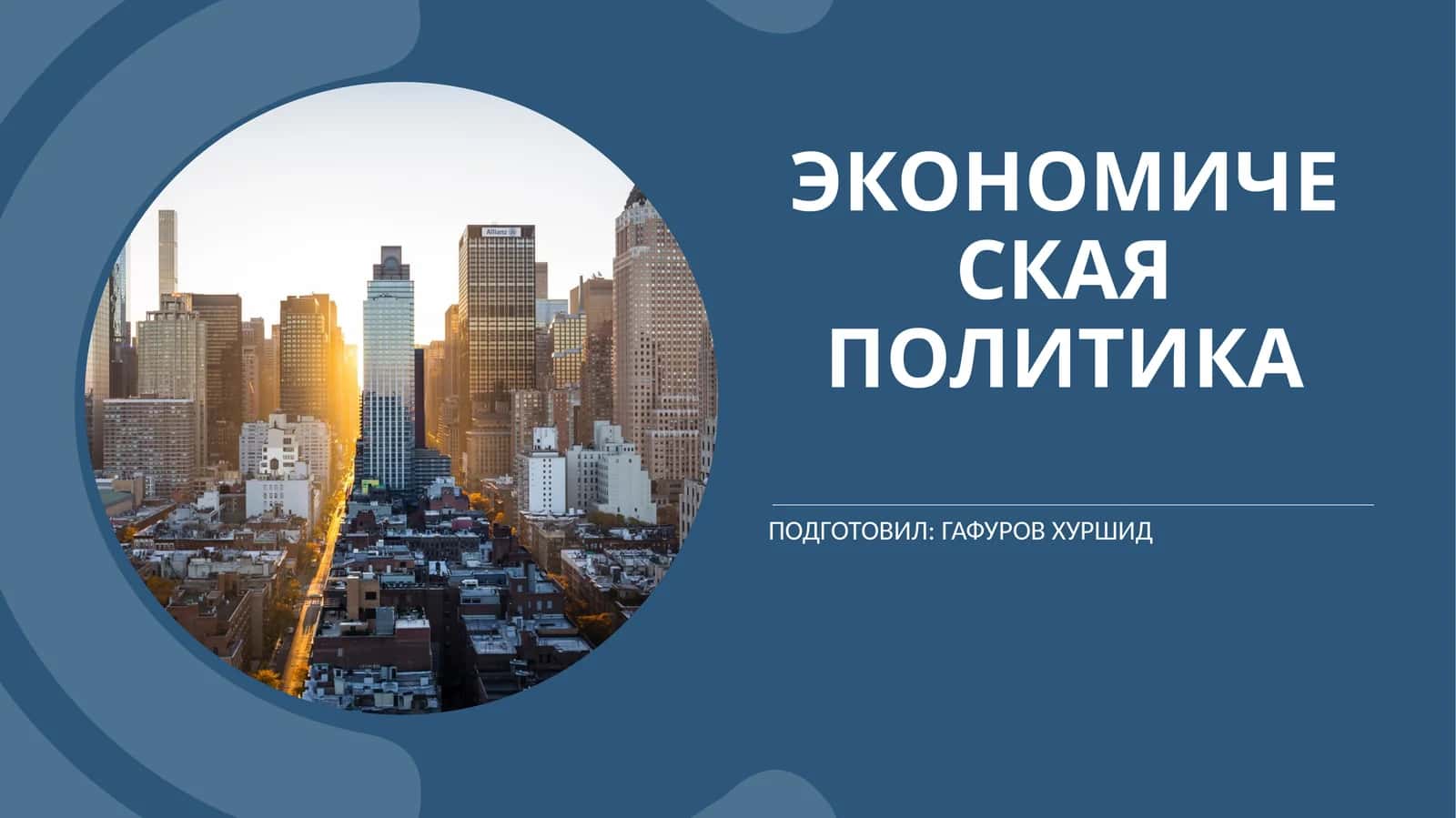 Экономическая политика
