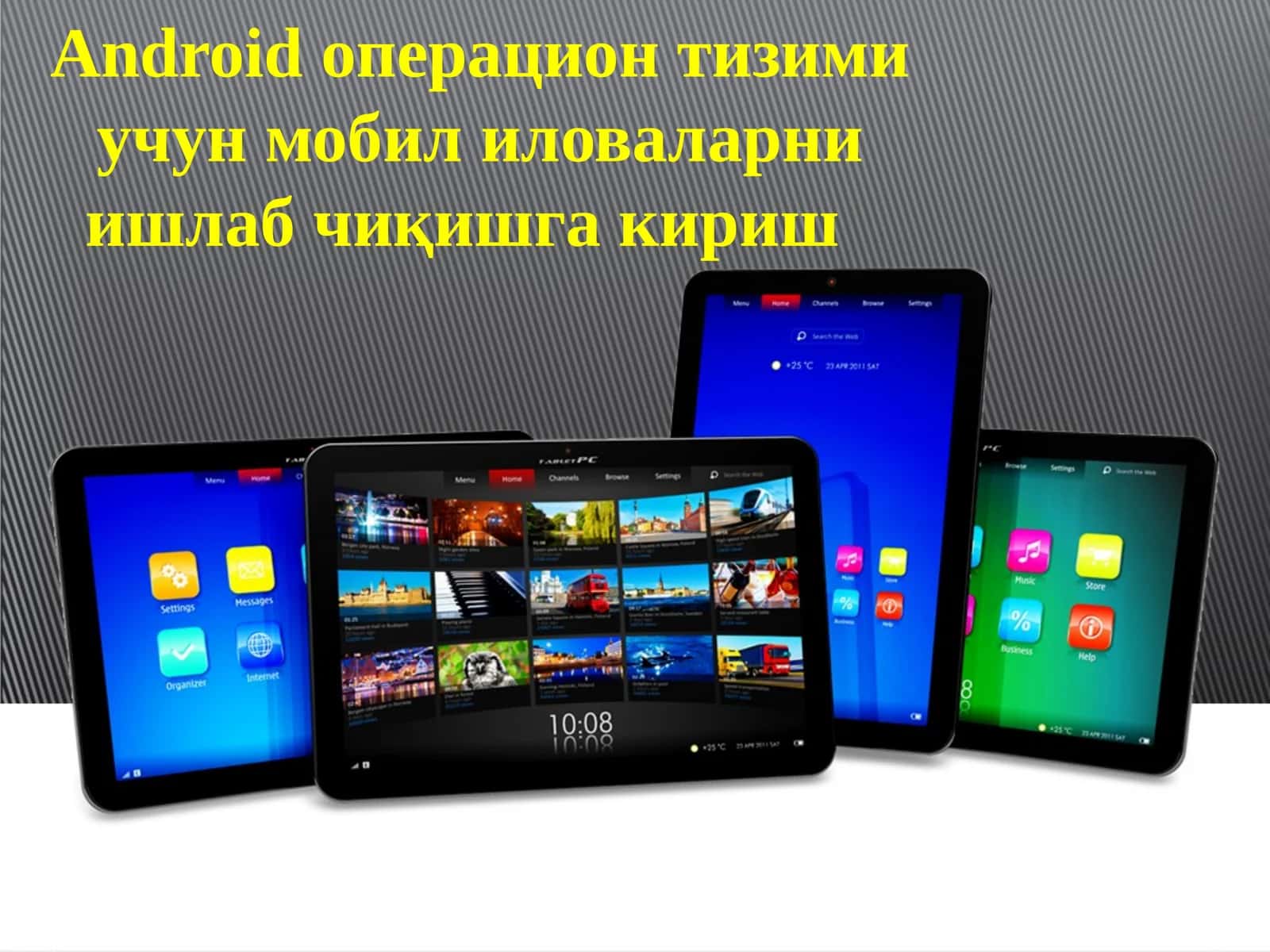 Android операцион тизими учун мобил иловаларни ишлаб чиқишга кириш