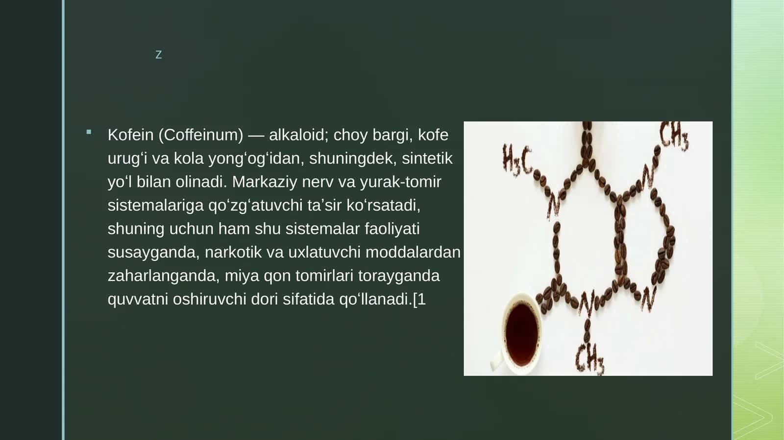 Kofein (Coffeinum)