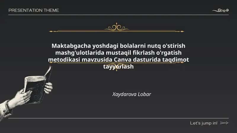 Maktabgacha yoshdagi bolalarni nutq o'stirish mashg'ulotlarida mustaqil fikrlash o'rgatish metodikasi