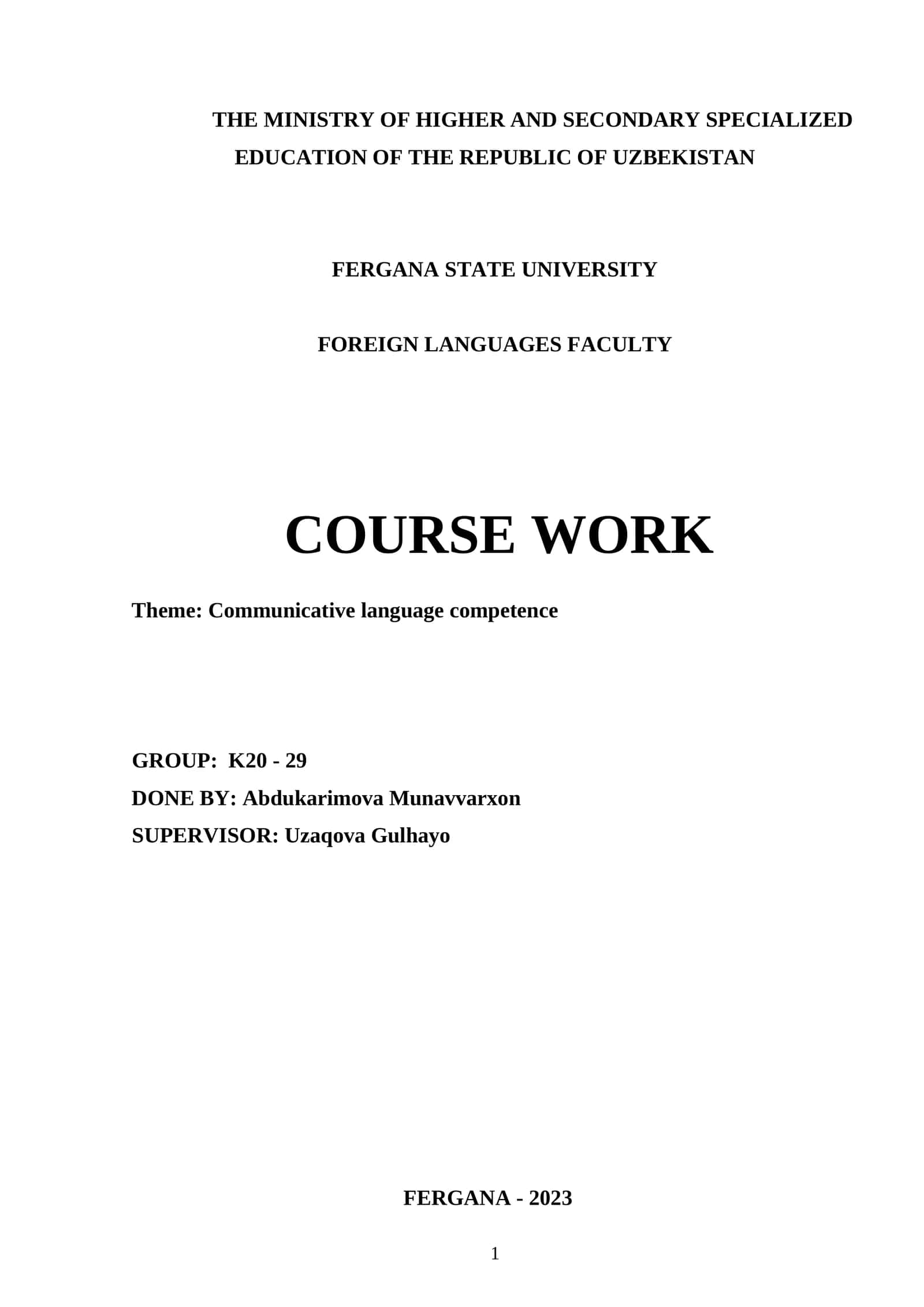 Communicative language competence