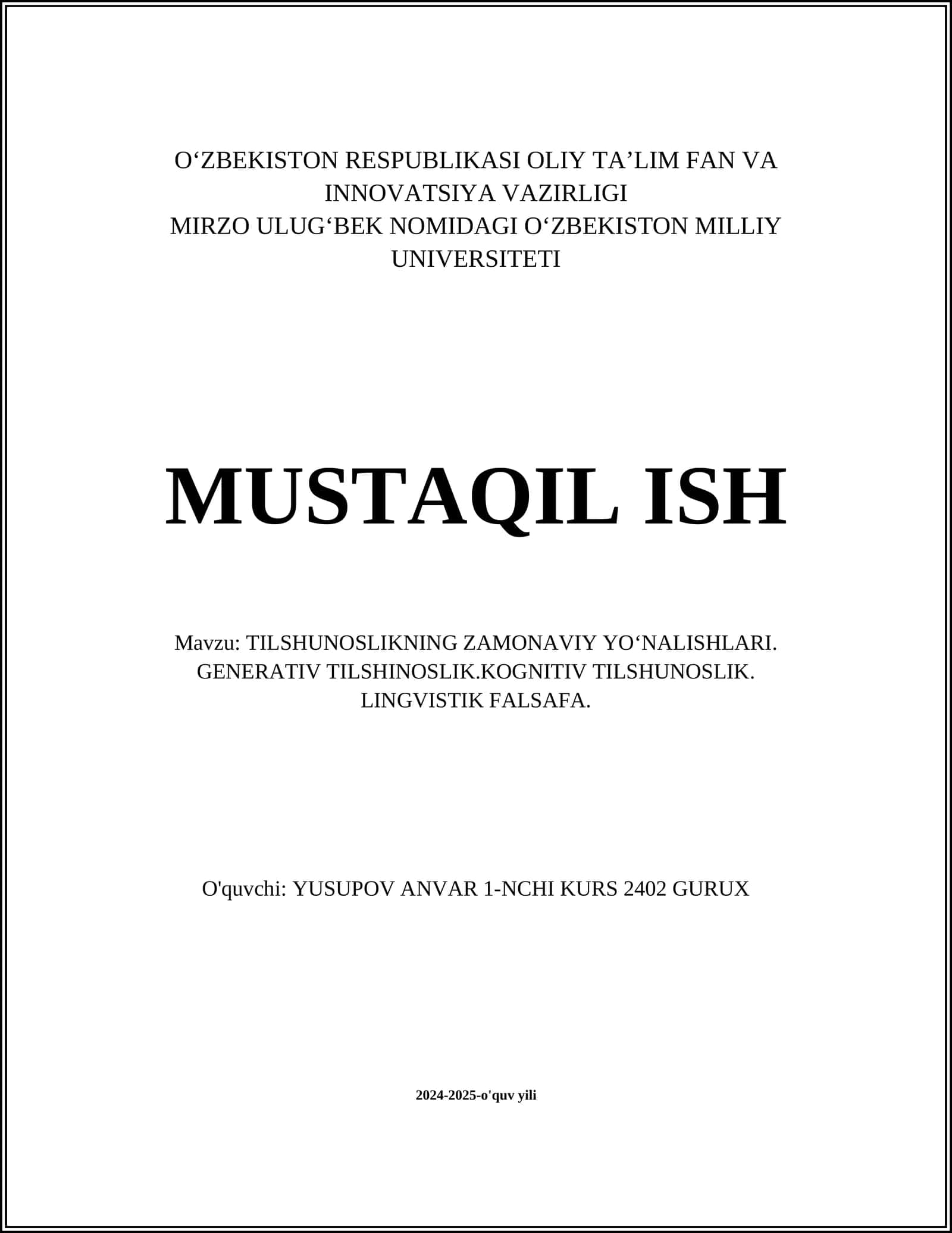 Generativ grammatika nazariyalari