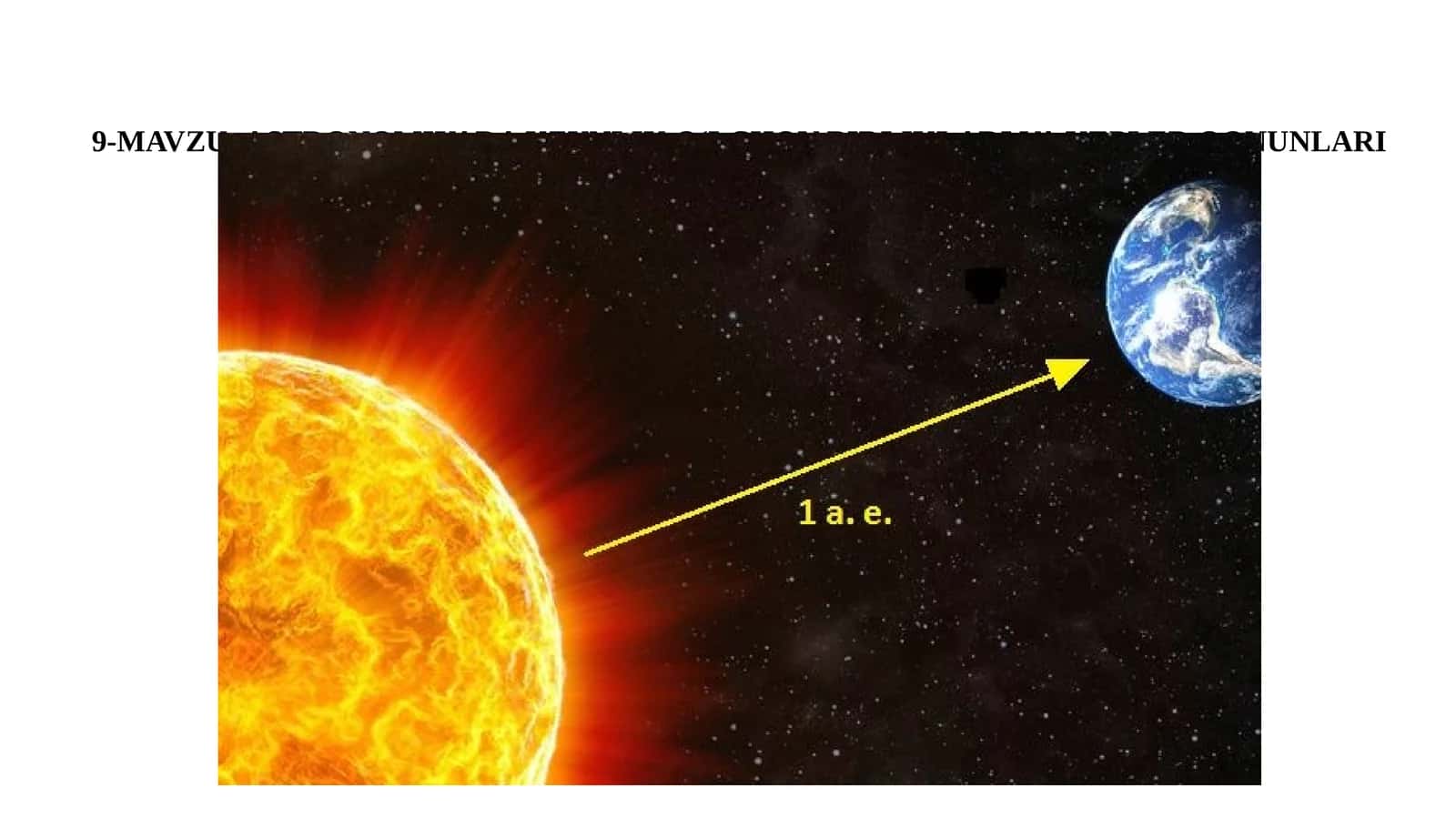11-sinf Astronomiya dars ishlanma. Astronomiyada uzunlik o'lchov birliklari va Kepler qonunlari