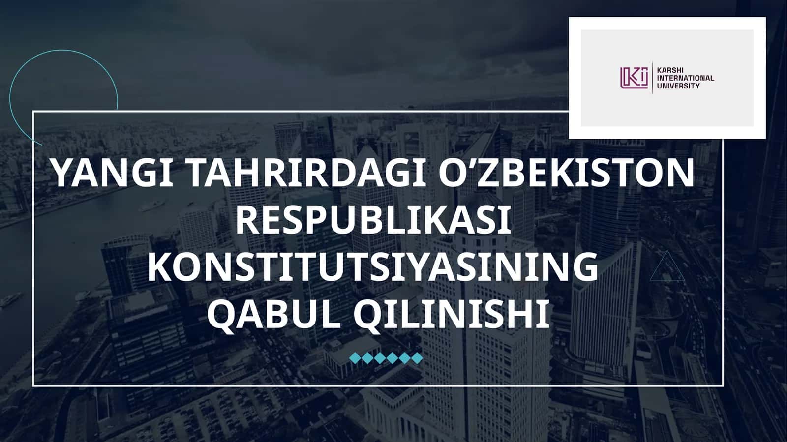 YANGI TAHRIRDAGI O’ZBEKISTON RESPUBLIKASI KONSTITUTSIYASINING QABUL QILINISHI