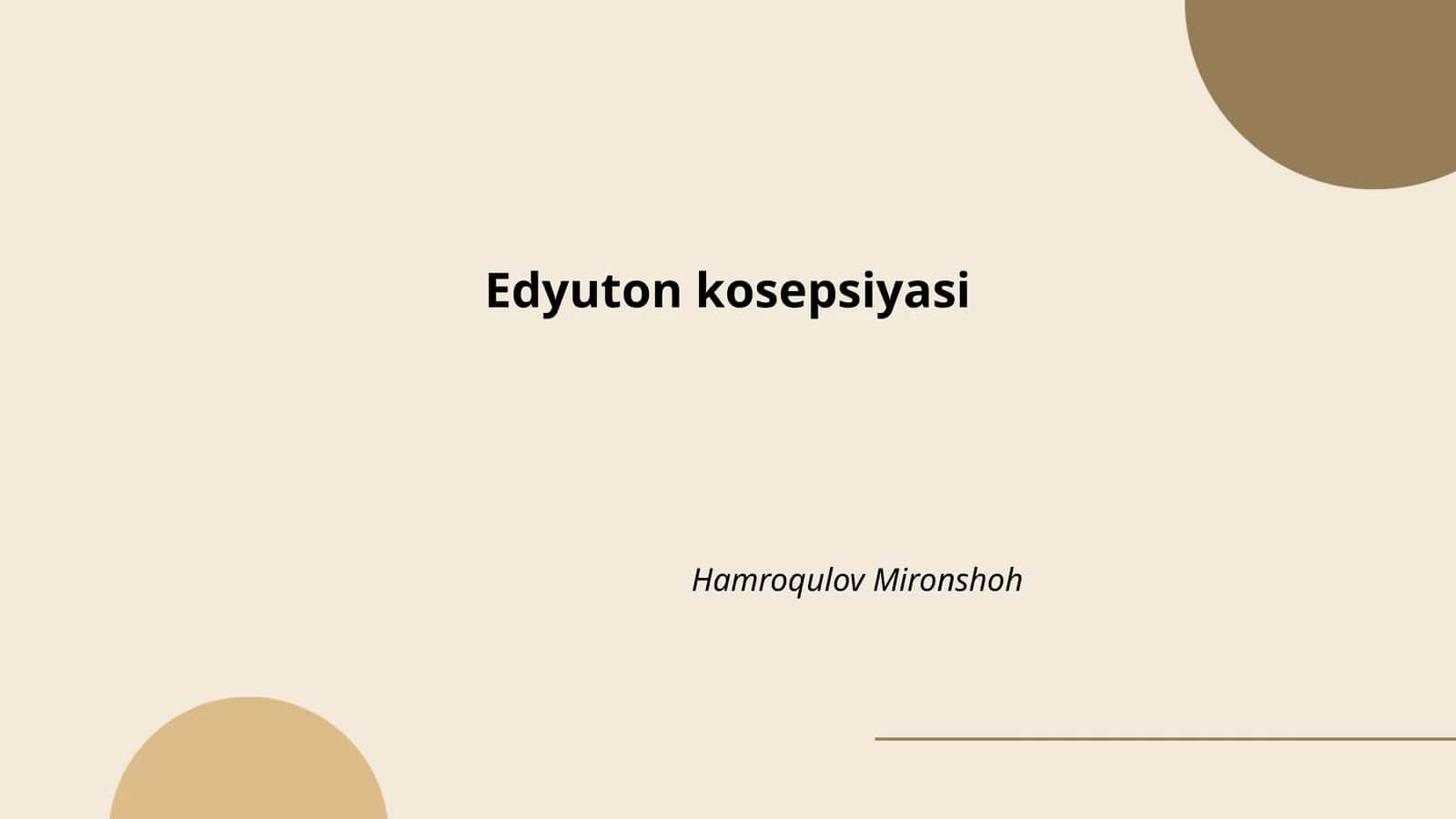 Edyuton kosepsiyasi
