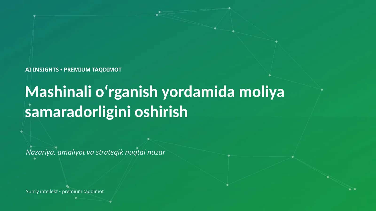 AI INSIGHTS • PREMIUM TAQDIMOT